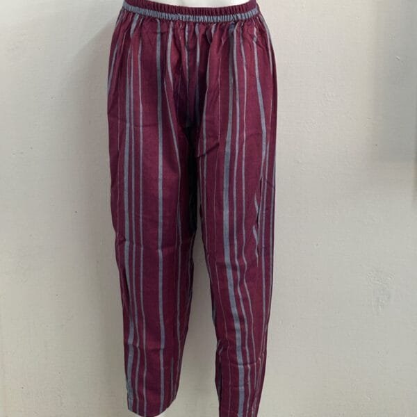 DARK PINK STRIP COTTON PANT-ST10
