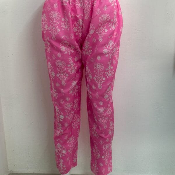 PINK WITH WHITE FLORAL DESIGN-ST11
