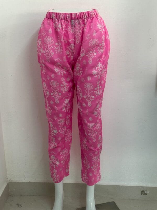PINK WITH WHITE FLORAL DESIGN-ST11