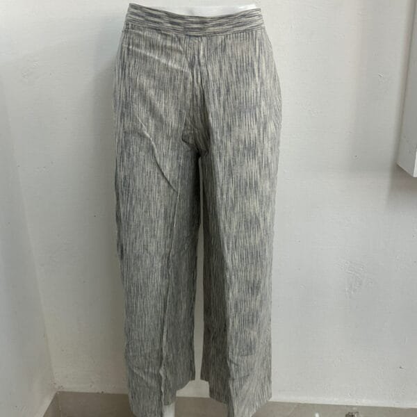 WHITE WITH GRAY COTTON PANT-STP30