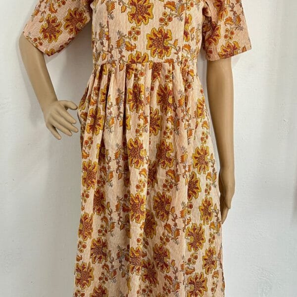 YELLOW WITH OFF WHITE MATERNITY COTTON-M101