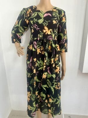 BLACK MATERNITY FROCK-M107