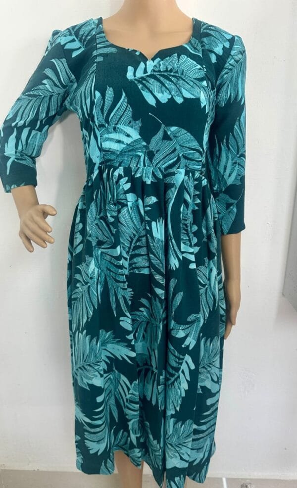 BLUE MATERNITY FROCK-W128