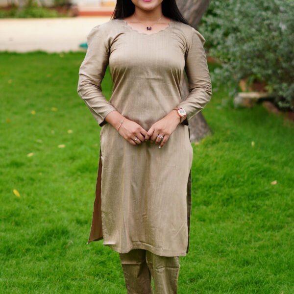 GOLDEN BROWN CO ORD SET-W111