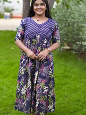 DARK BLUE UMBERLLA KURTI -A225