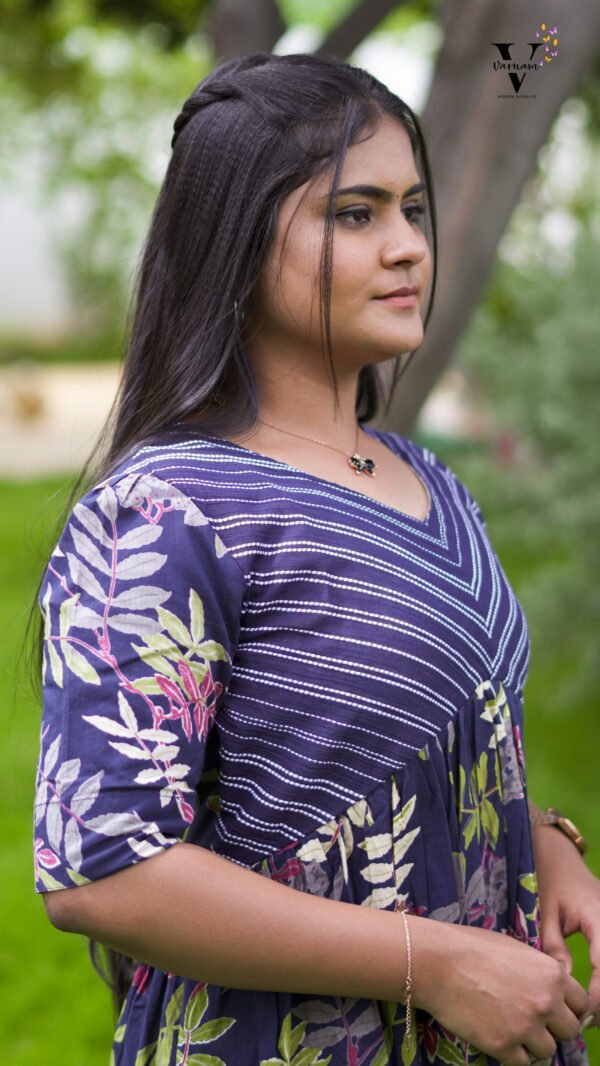 DARK BLUE UMBERLLA KURTI -A225