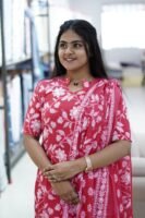 RED WITH WHITE FLORAL DESIGN-BST02