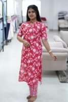 RED WITH WHITE FLORAL DESIGN-BST02