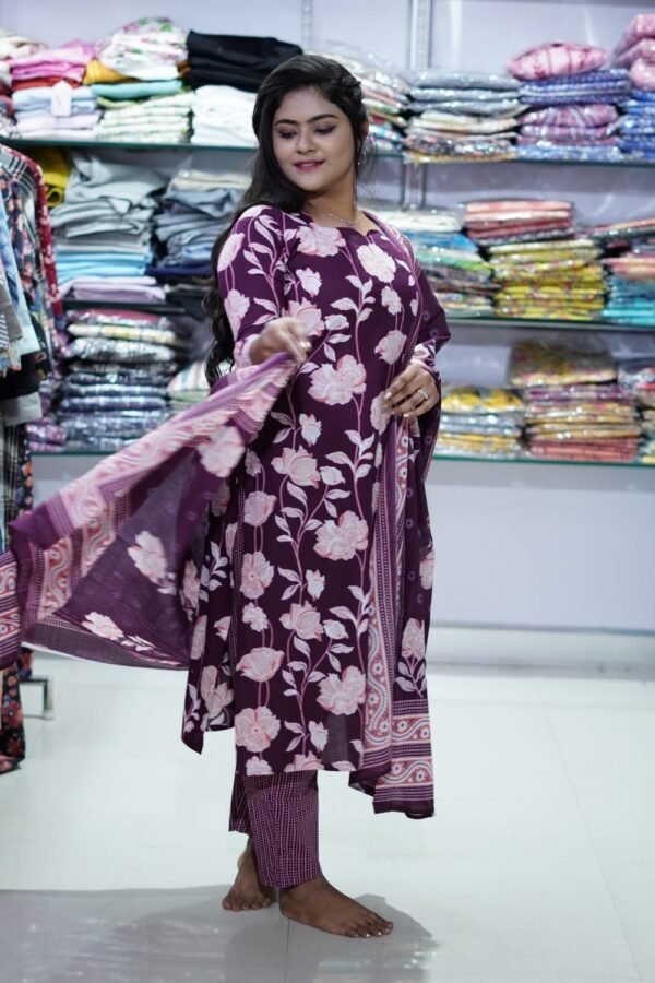 MERON WITH WHITE FLORAL DESIGN-FST011