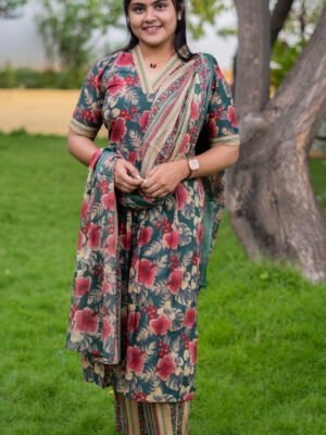 FROCK STYLE 3PCS SALWAR SUIT-BST24