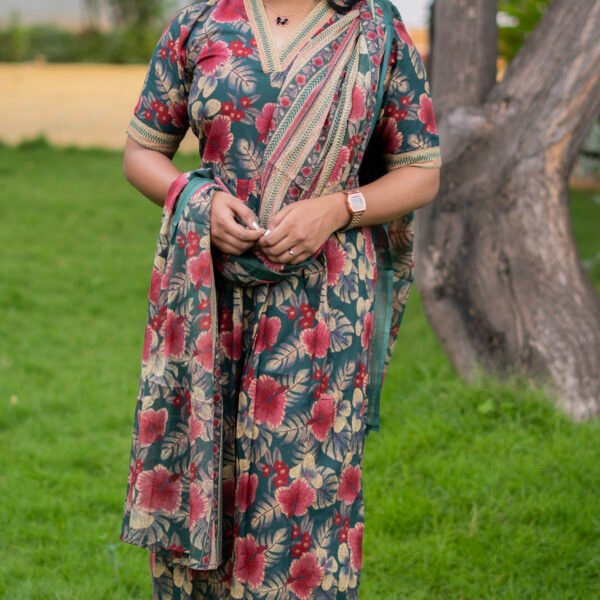 FROCK STYLE 3PCS SALWAR SUIT-BST24