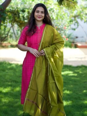 CHECKED PINK &PINK SALWAR SUIT-BST26