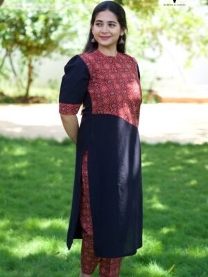 BLACK AND MERON DESIGN 2 PCS-BST34