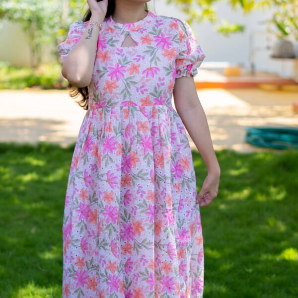 PINK WITH MULTI CLR HOCOBA -C122