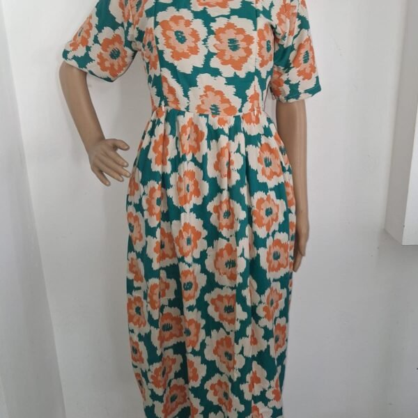 MULTI CLR WITH FLORAL MATERNITY FROCK-M139