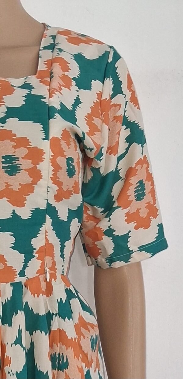 MULTI CLR WITH FLORAL MATERNITY FROCK-M139