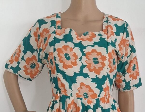 MULTI CLR WITH FLORAL MATERNITY FROCK-M139