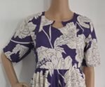 VIOLET WITH WHITE FLORAL MATERITY FROCK -M144