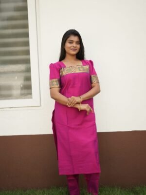 DARK PINK WITH BORDER DESIGN-CST20