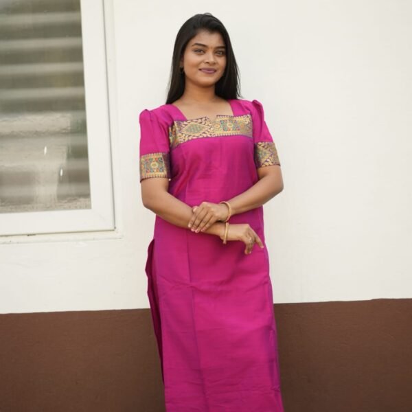 DARK PINK WITH BORDER DESIGN-CST20