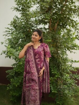 DARK MERON WITH PLAIN PANT-BST88