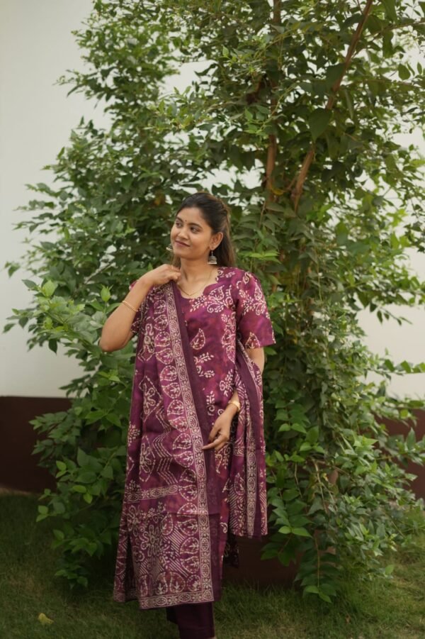 DARK MERON WITH PLAIN PANT-BST88