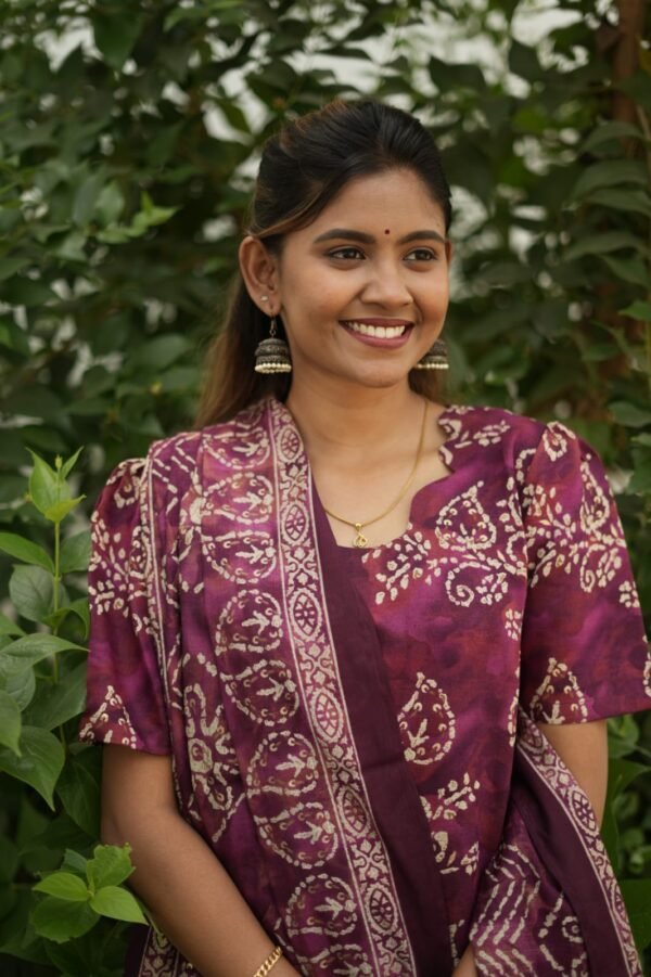 DARK MERON WITH PLAIN PANT-BST88