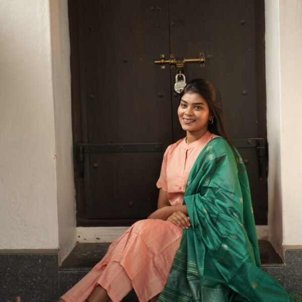 PINK WITH DARK GREEN-BST84