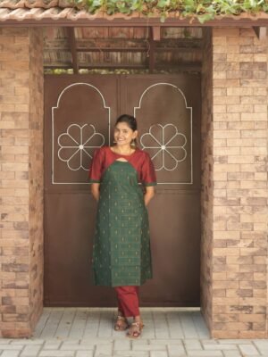 DARK GREEN WITH MERON CLR-CST21