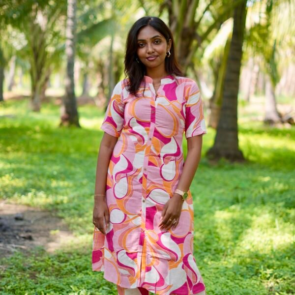 FLORAL PRIATED PINK CO-ORD SET - CST25