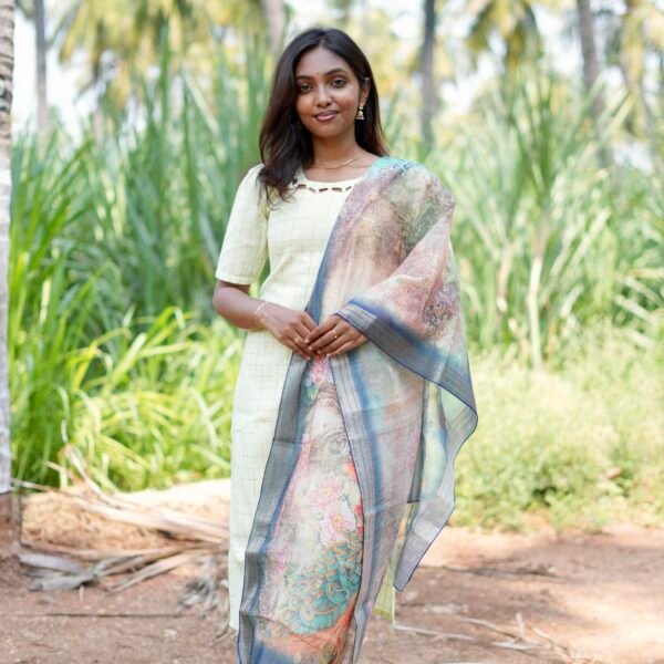 PISTA GREEN AND GOLD CHECKED - BST149