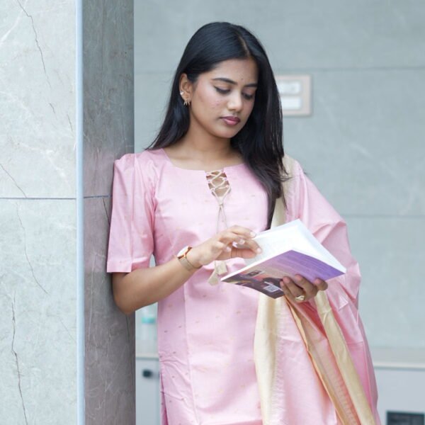 BABY PINK WITH BUTTA DESIGN - BST139