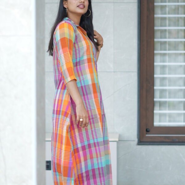 MULTI CLR ALINE KURTI CO-ORD SET - CST28